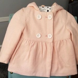 Toddler girls bunny ears pea coat